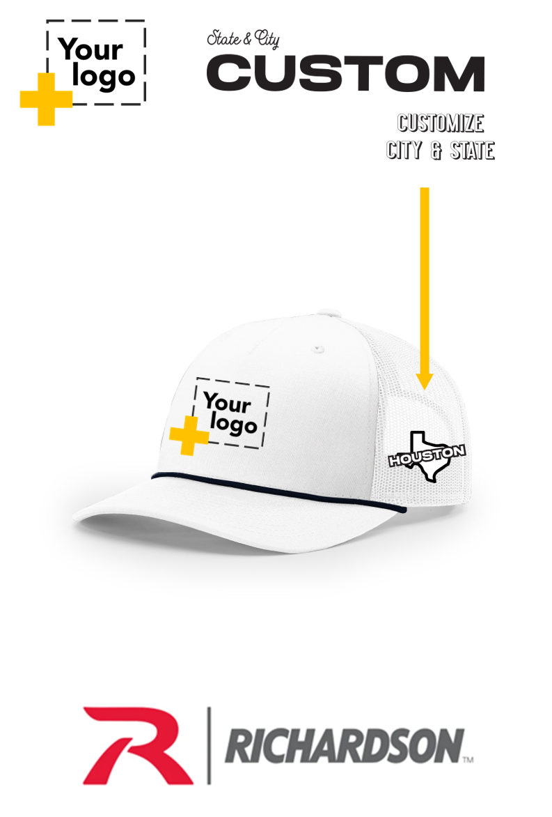 Custom Richardson 112FPR Trucker - City State Embroidered