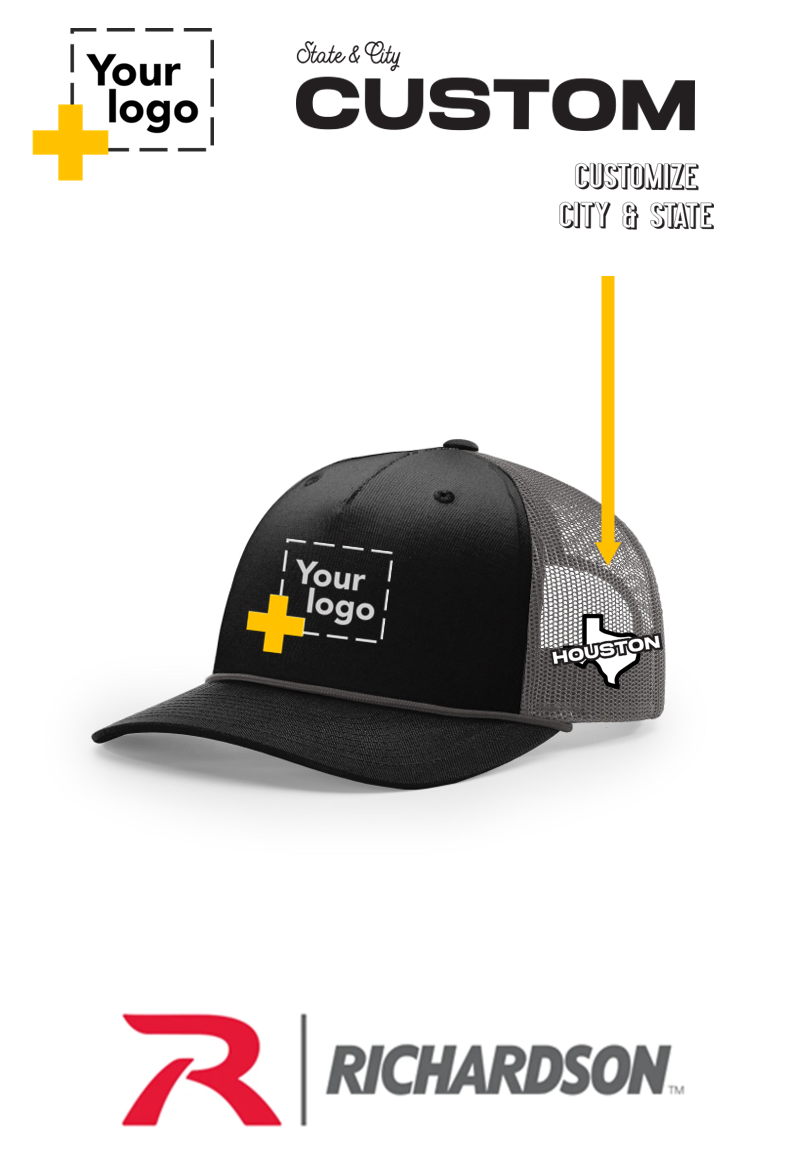 Custom Richardson 112FPR Trucker - City State Embroidered