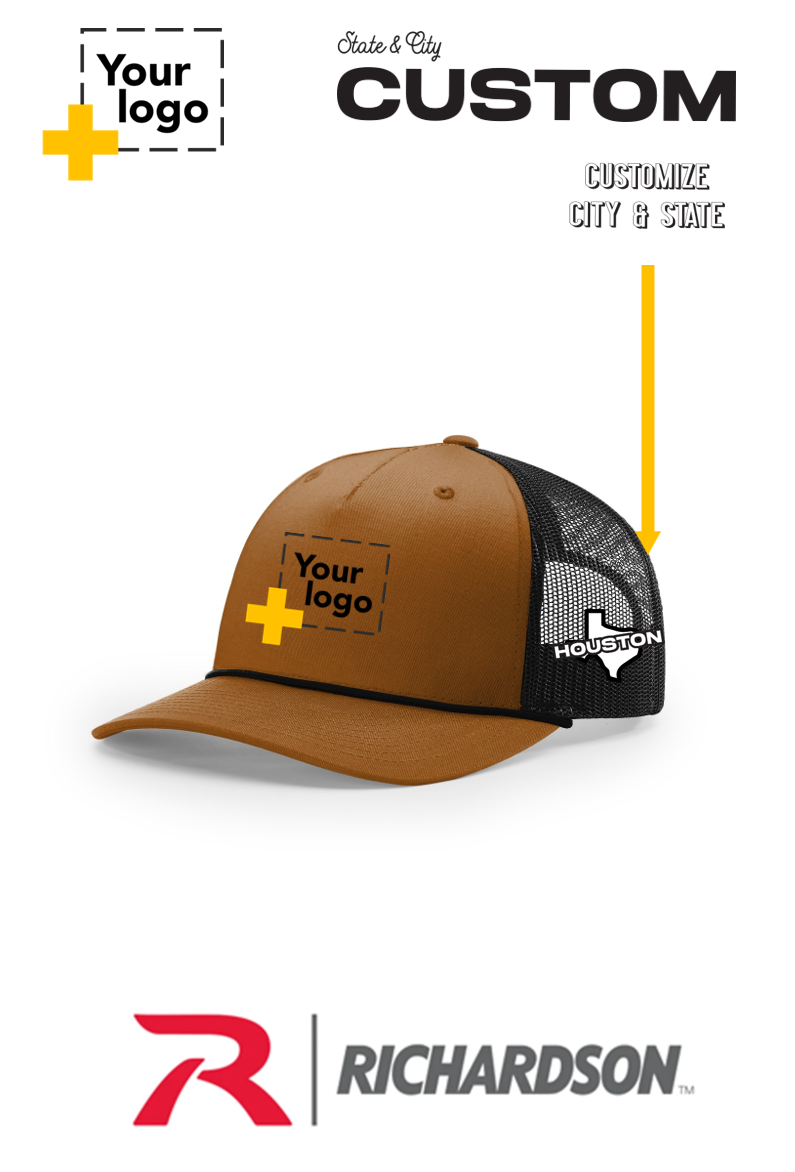 Custom Richardson 112FPR Trucker - City State Embroidered