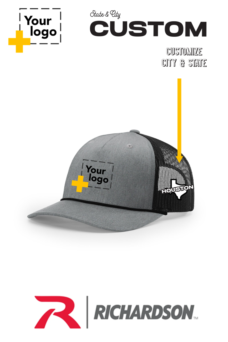 Custom Richardson 112FPR Trucker - City State Embroidered