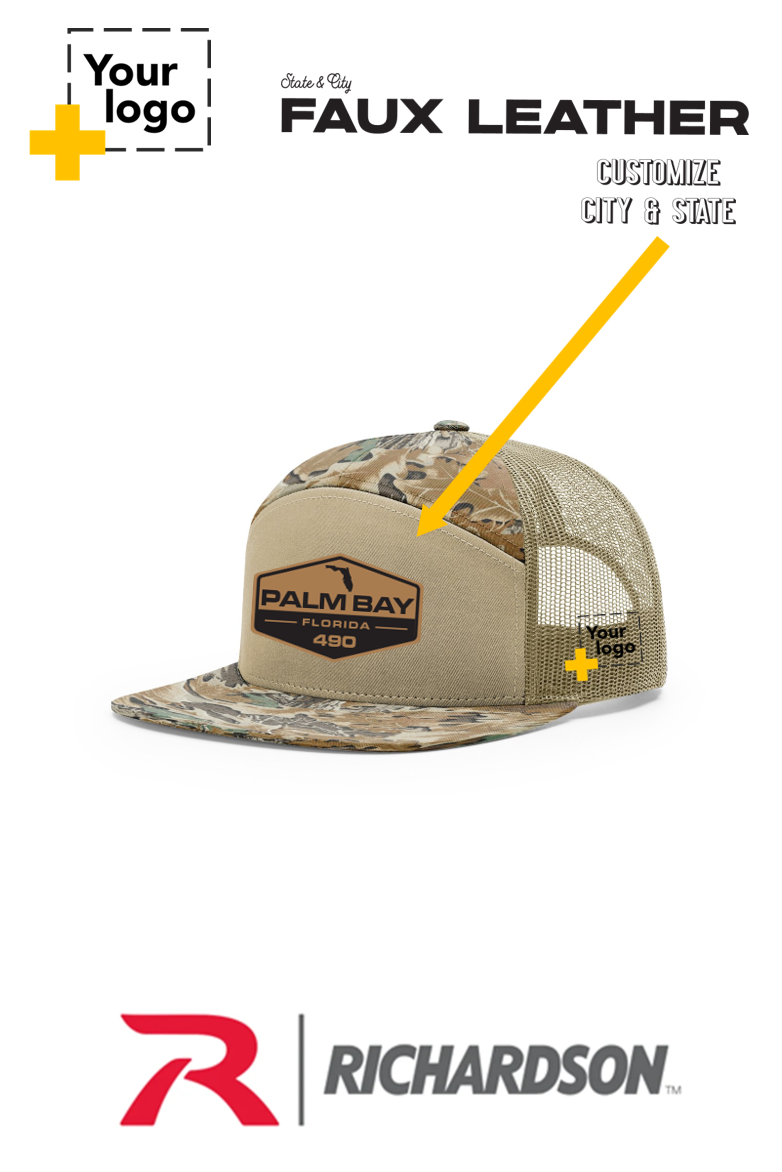 Custom Richardson 168P Trucker - Faux Leather Patch