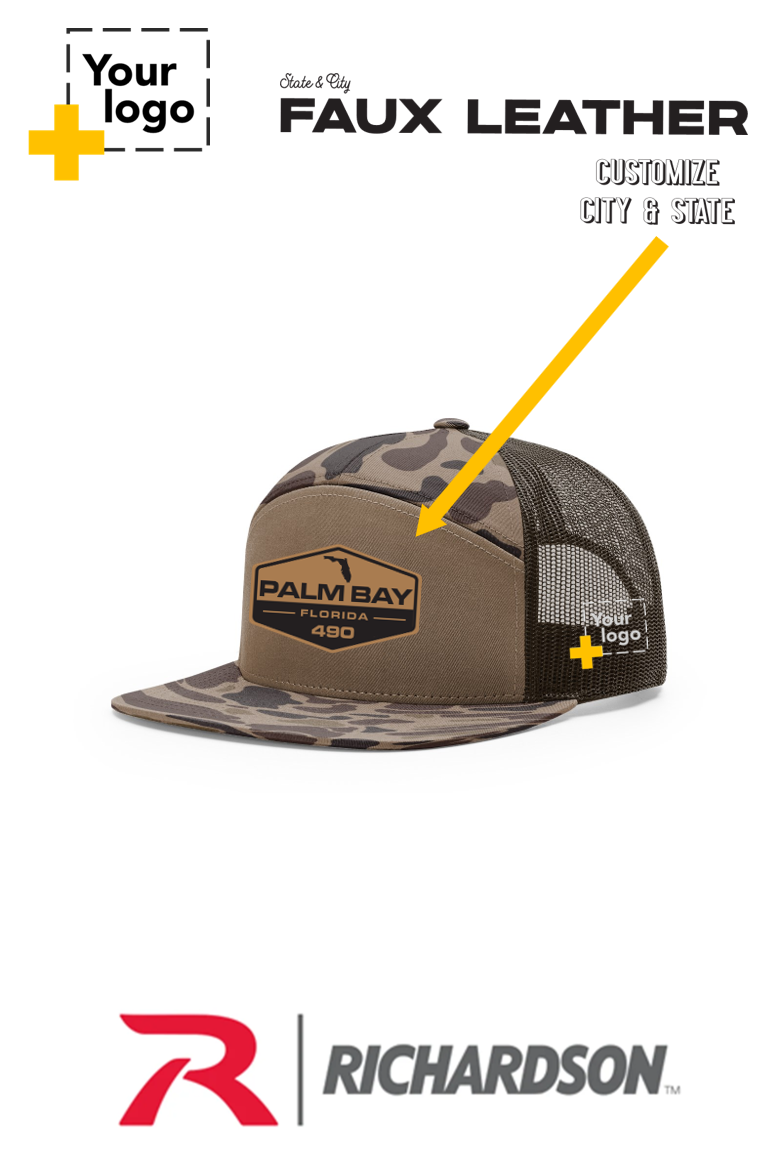 Custom Richardson 168P Trucker - Faux Leather Patch