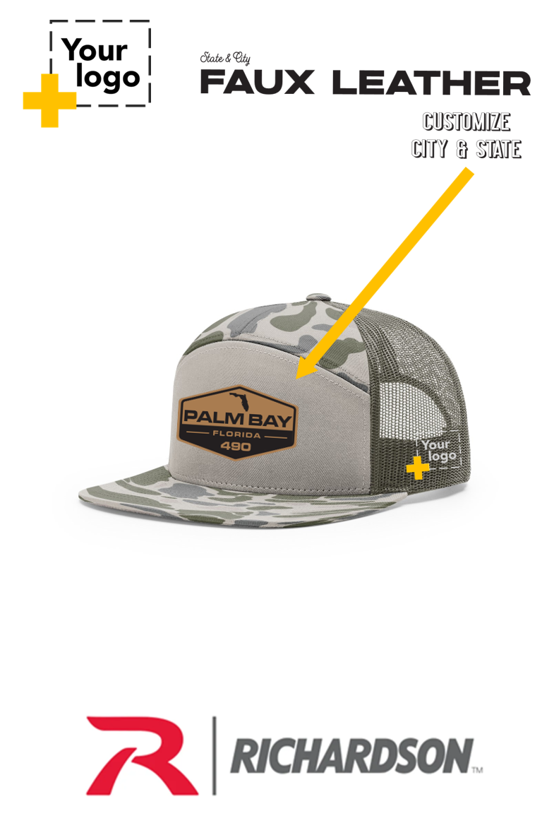 Custom Richardson 168P Trucker - Faux Leather Patch