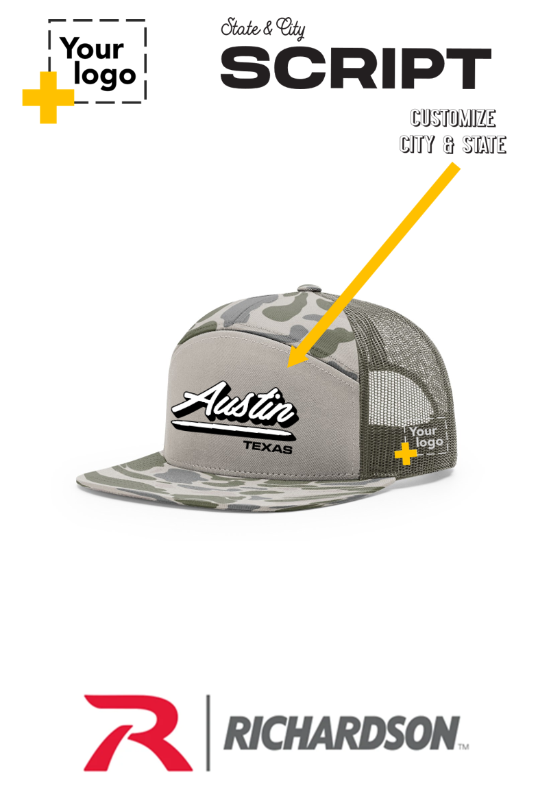 Custom Richardson 168P Trucker - Script Embroidered