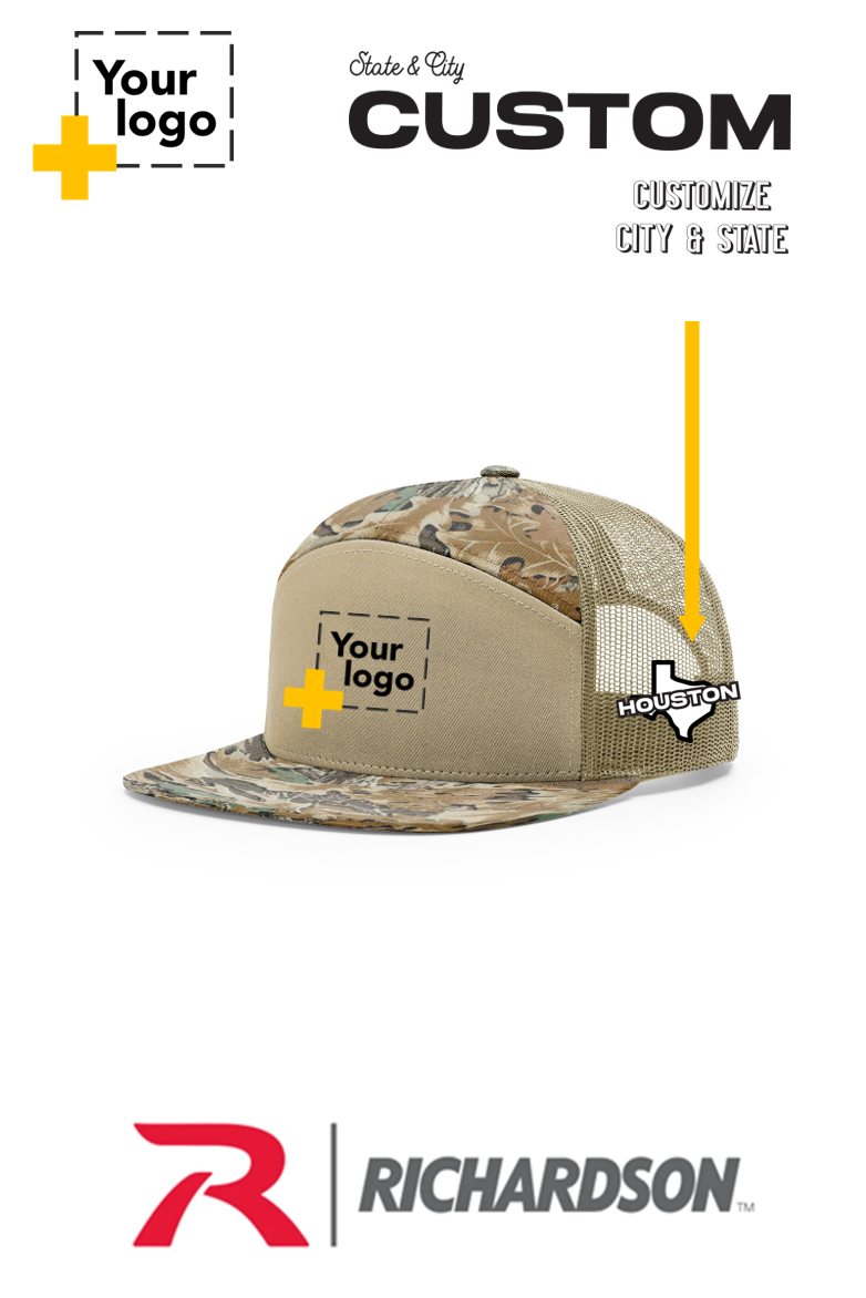 Custom Richardson 168P Trucker - City State Embroidered