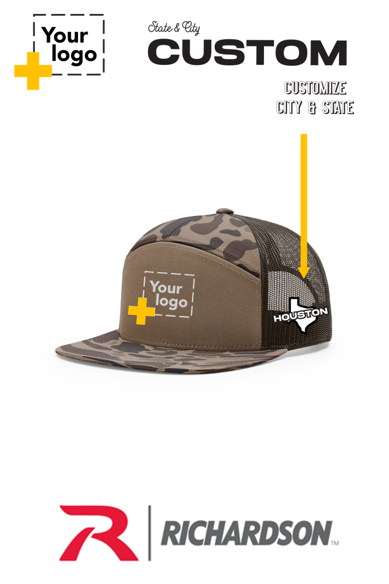 Custom Richardson 168P Trucker - City State Embroidered