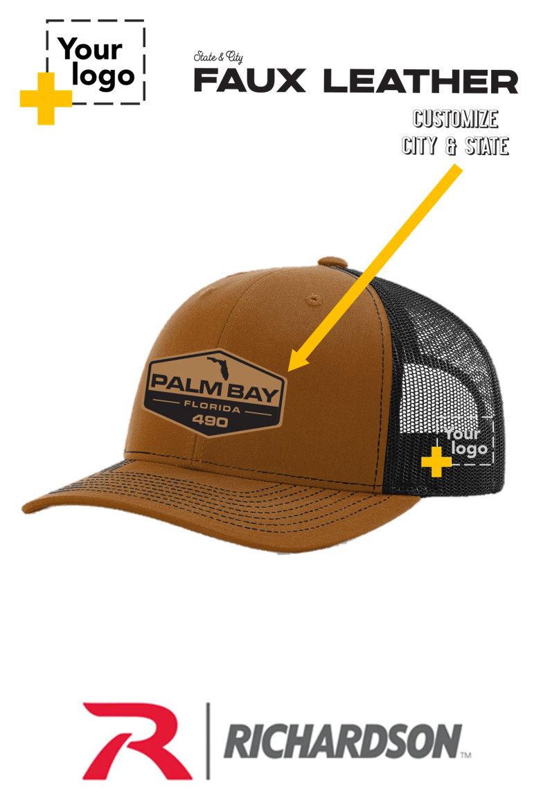 Custom Richardson 112 Trucker - Faux Leather Patch