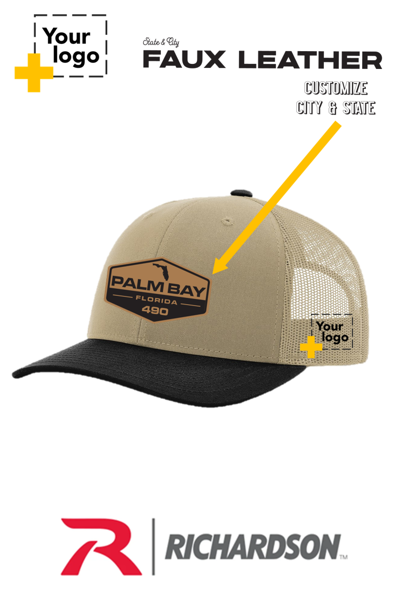 Custom Richardson 112 Trucker - Faux Leather Patch