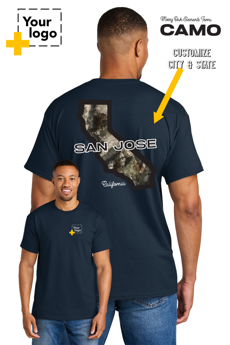 Custom Gildan® DryBlend® 50 Cotton/50 Poly T-Shirt - Terra Camo