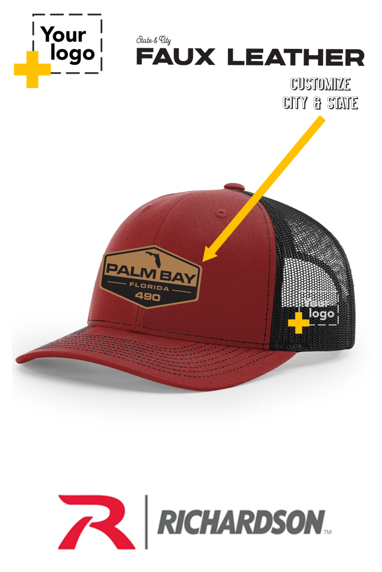 Custom Richardson 112 Trucker - Faux Leather Patch