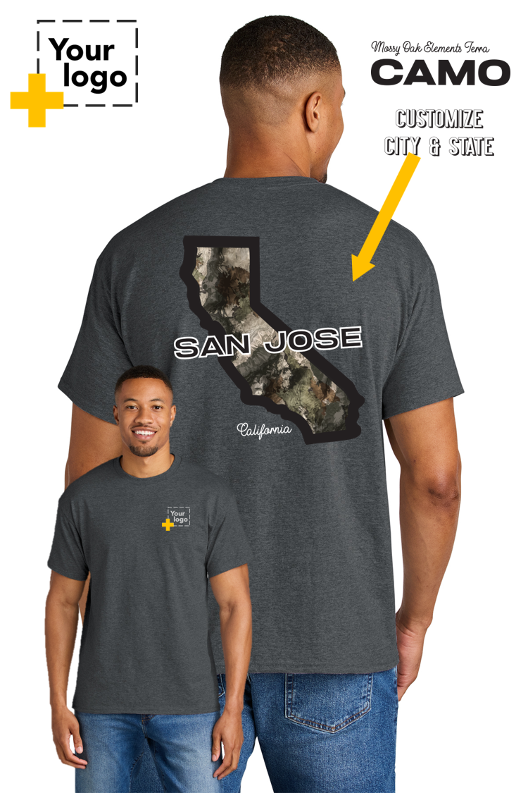 Custom Gildan® DryBlend® 50 Cotton/50 Poly T-Shirt - Terra Camo