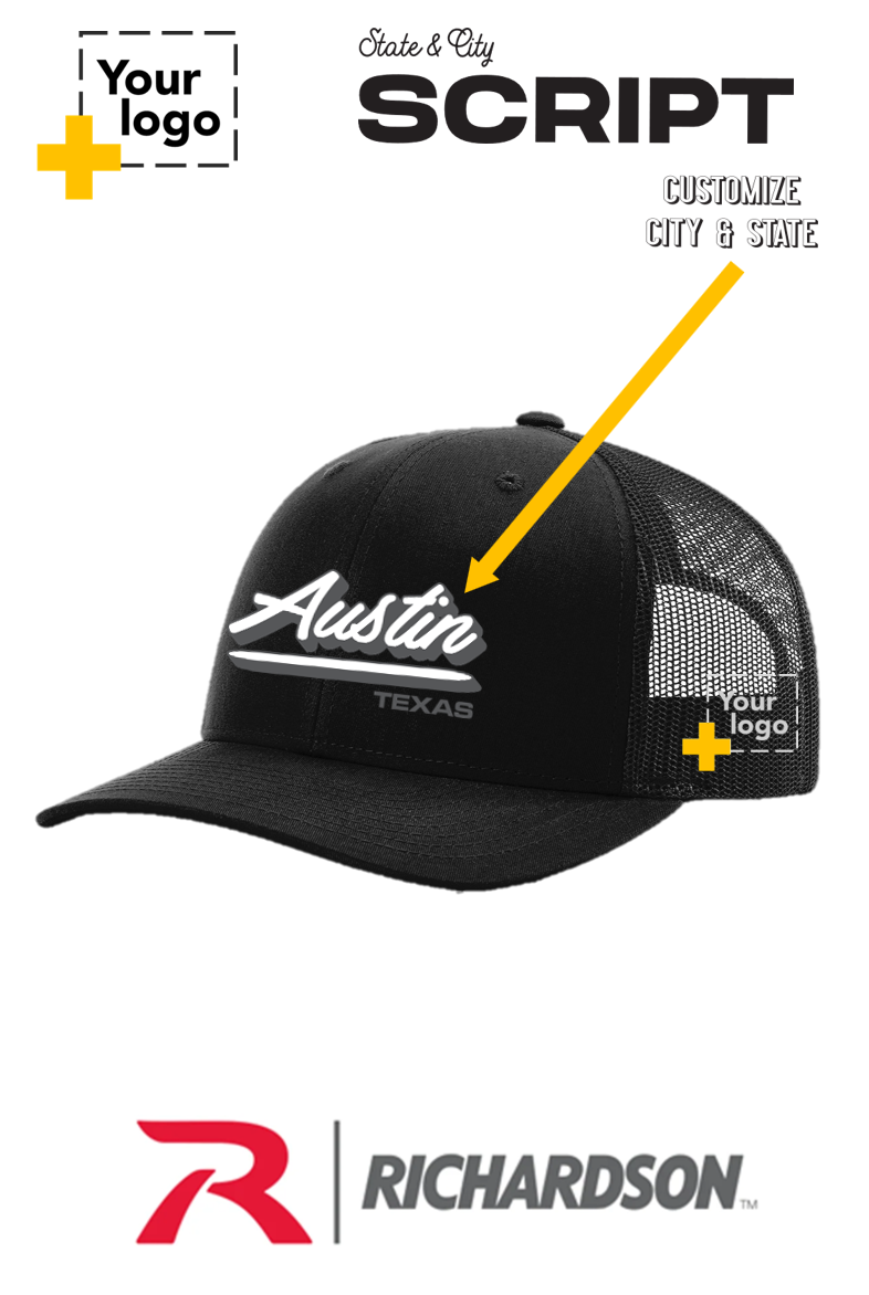 Custom Richardson 112 Trucker - Script Embroidered