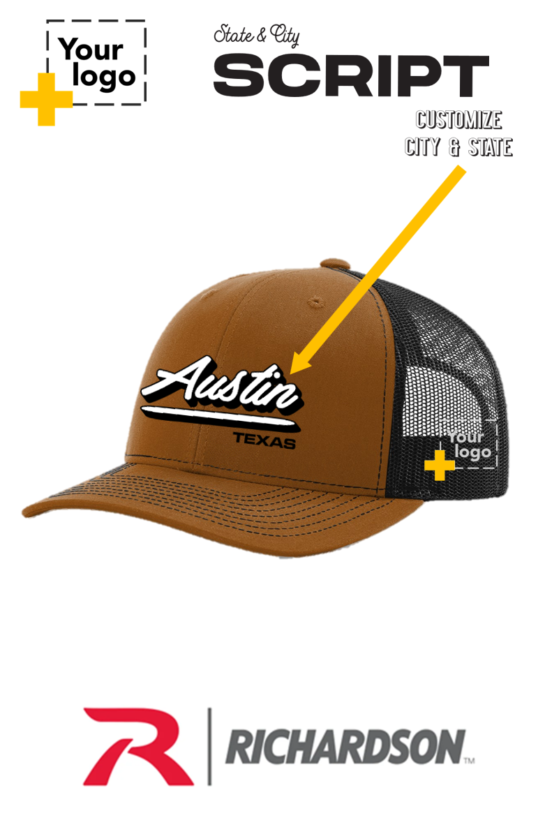 Custom Richardson 112 Trucker - Script Embroidered