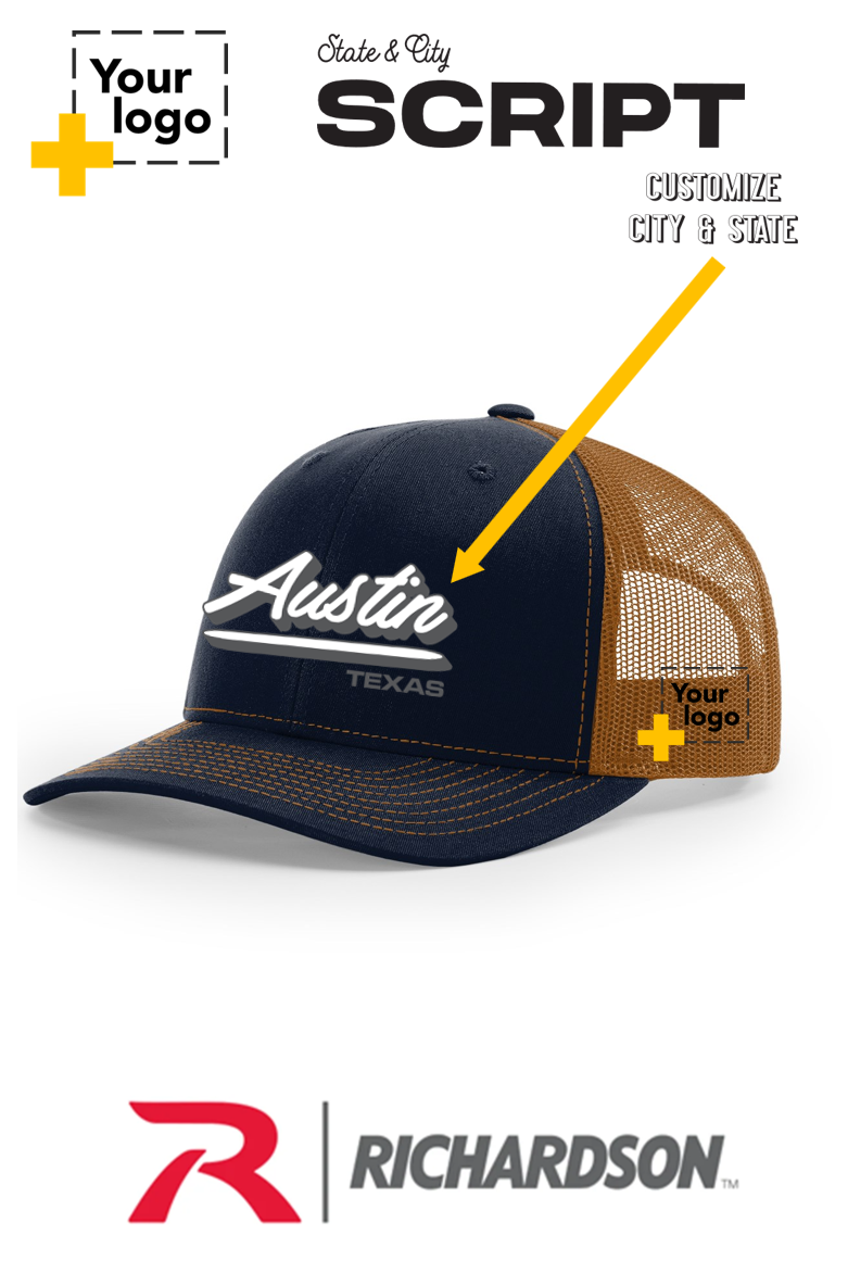 Custom Richardson 112 Trucker - Script Embroidered