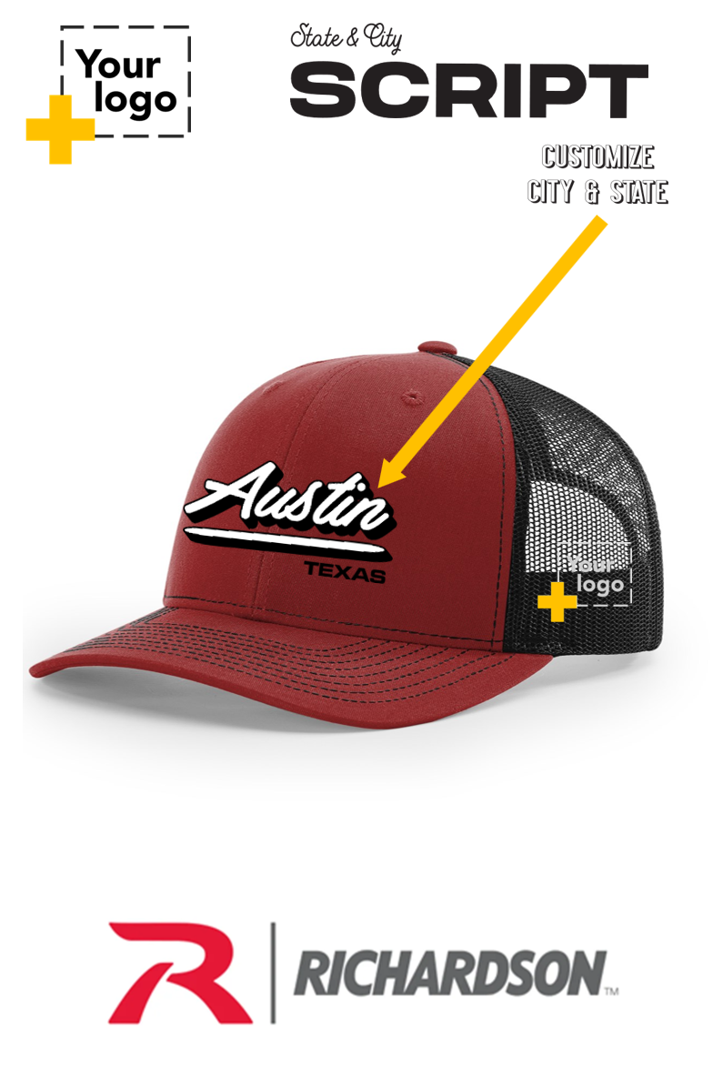 Custom Richardson 112 Trucker - Script Embroidered