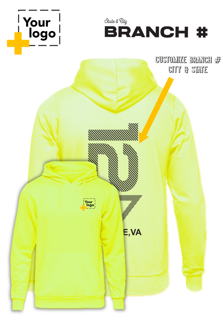 Custom Core Fleece Pullover Hooded Sweatshirt - Branch #