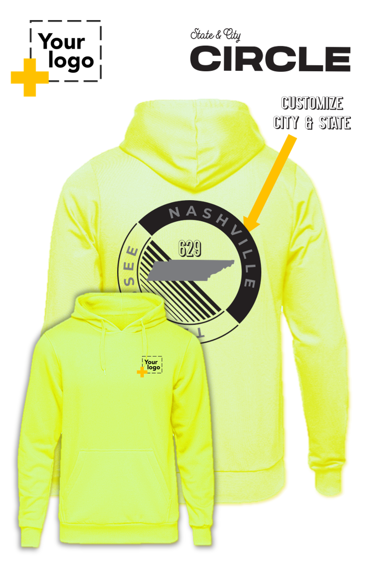 Custom Core Fleece Pullover Hooded Sweatshirt - CIRCLE