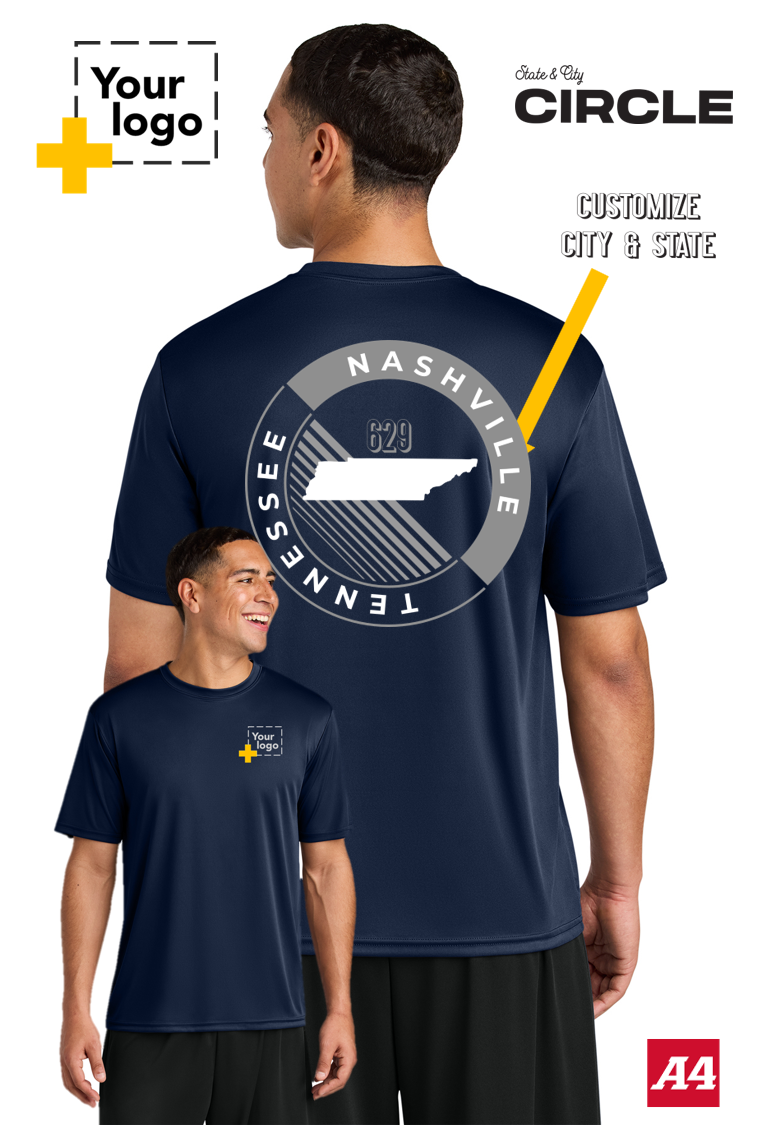 Custom A4 Cooling Performance Tee - CIRCLE