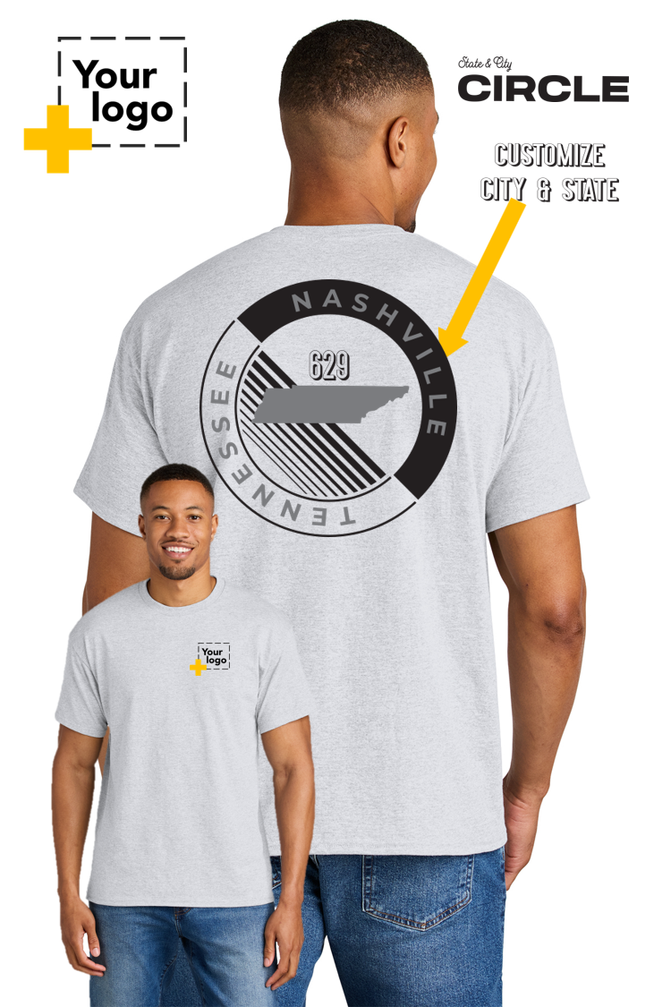 Custom Gildan® DryBlend® 50 Cotton/50 Poly T-Shirt - CIRCLE