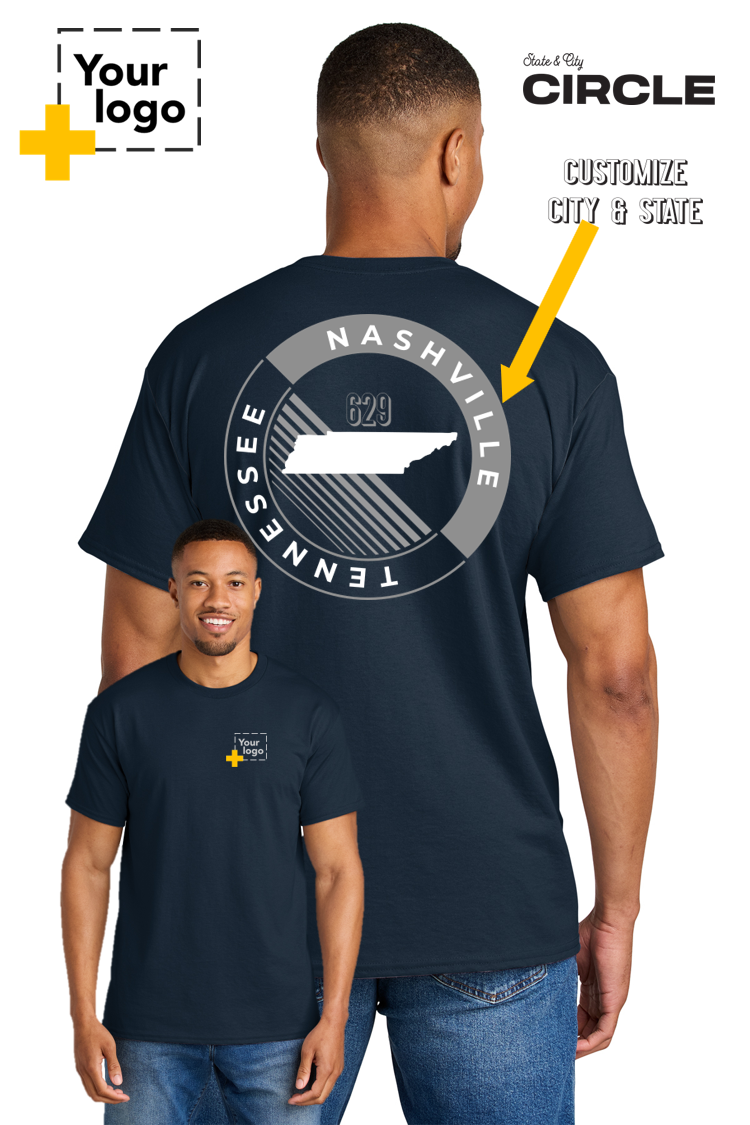 Custom Gildan® DryBlend® 50 Cotton/50 Poly T-Shirt - CIRCLE