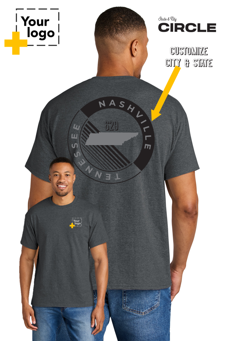 Custom Gildan® DryBlend® 50 Cotton/50 Poly T-Shirt - CIRCLE
