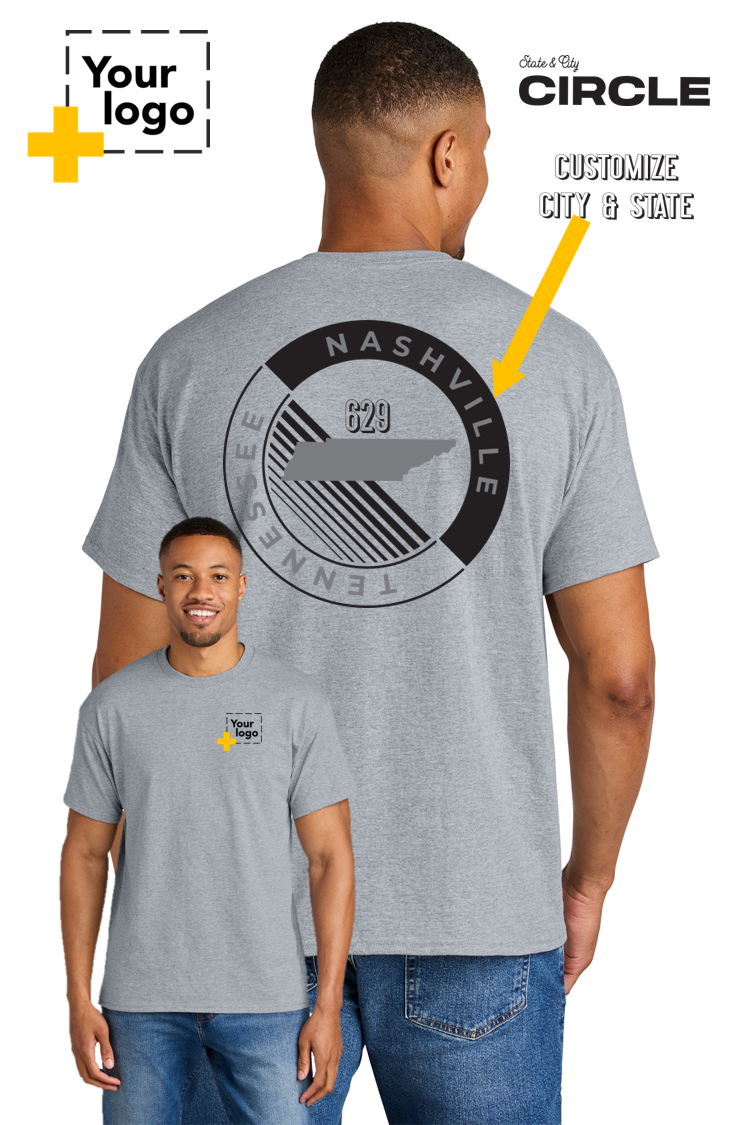 Custom Gildan® DryBlend® 50 Cotton/50 Poly T-Shirt - CIRCLE