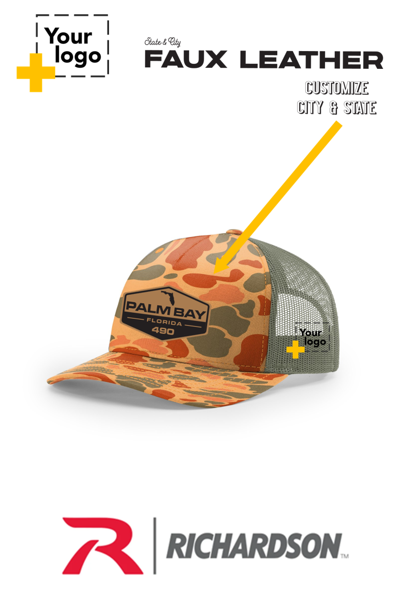 Custom Richardson 112PFP Trucker - Faux Leather Patch