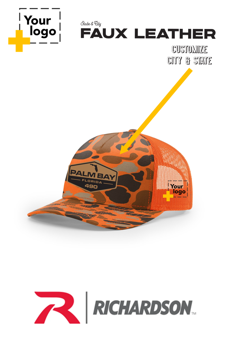 Custom Richardson 112PFP Trucker - Faux Leather Patch