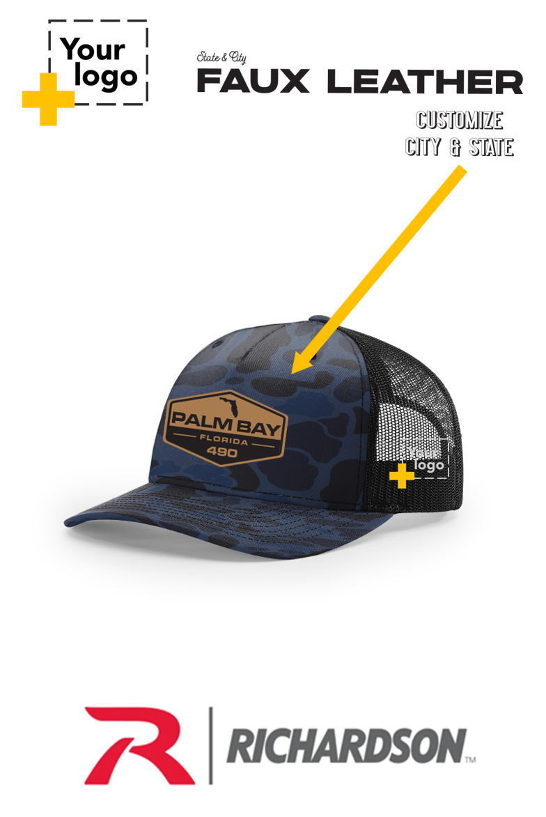 Custom Richardson 112PFP Trucker - Faux Leather Patch