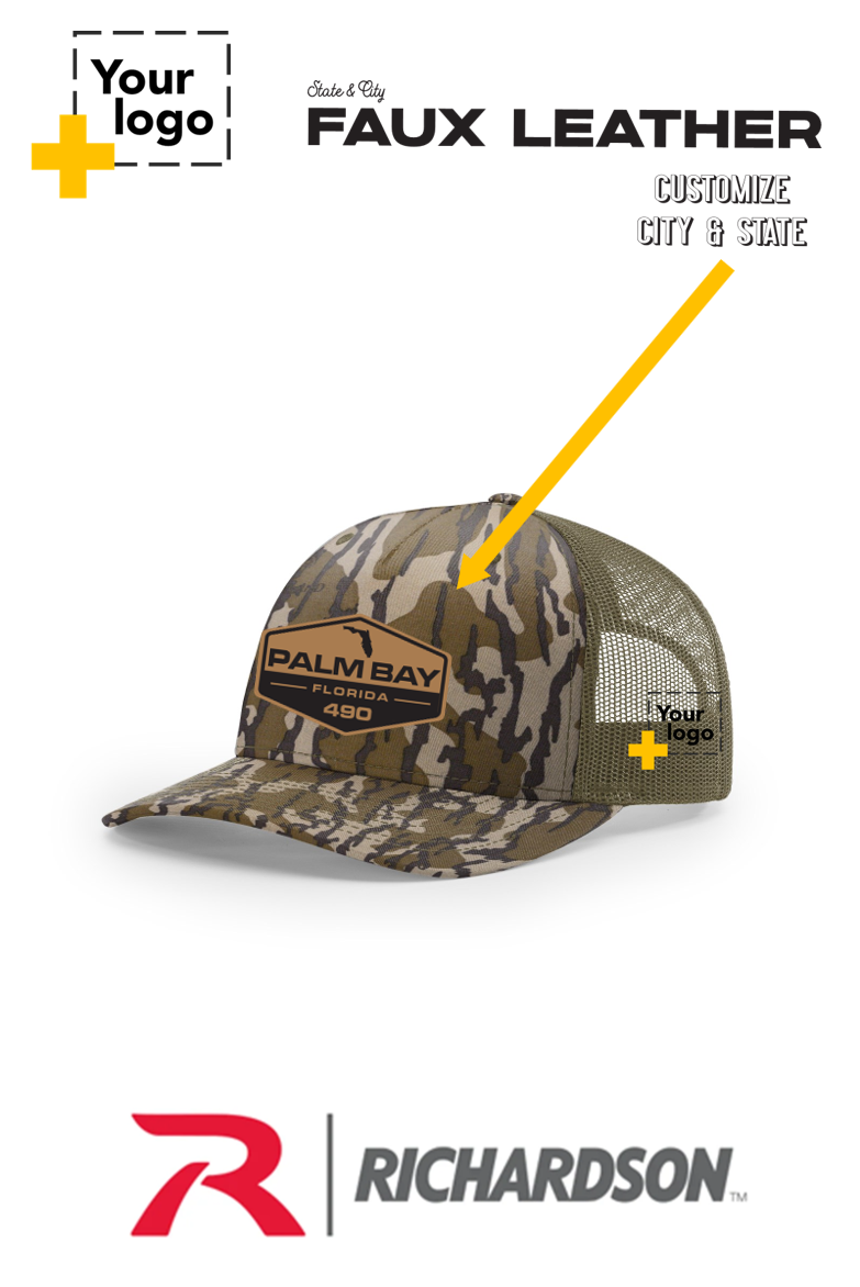 Custom Richardson 112PFP Trucker - Faux Leather Patch