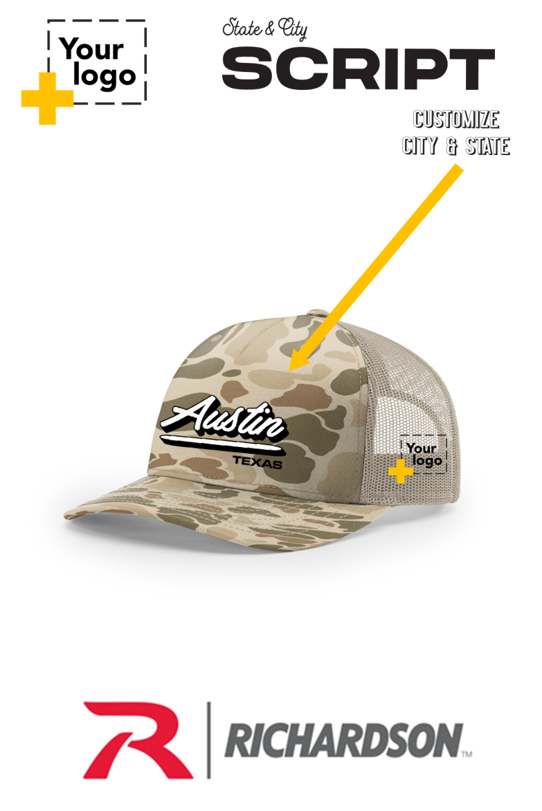 Custom Richardson 112PFP Trucker - Script Embroidered