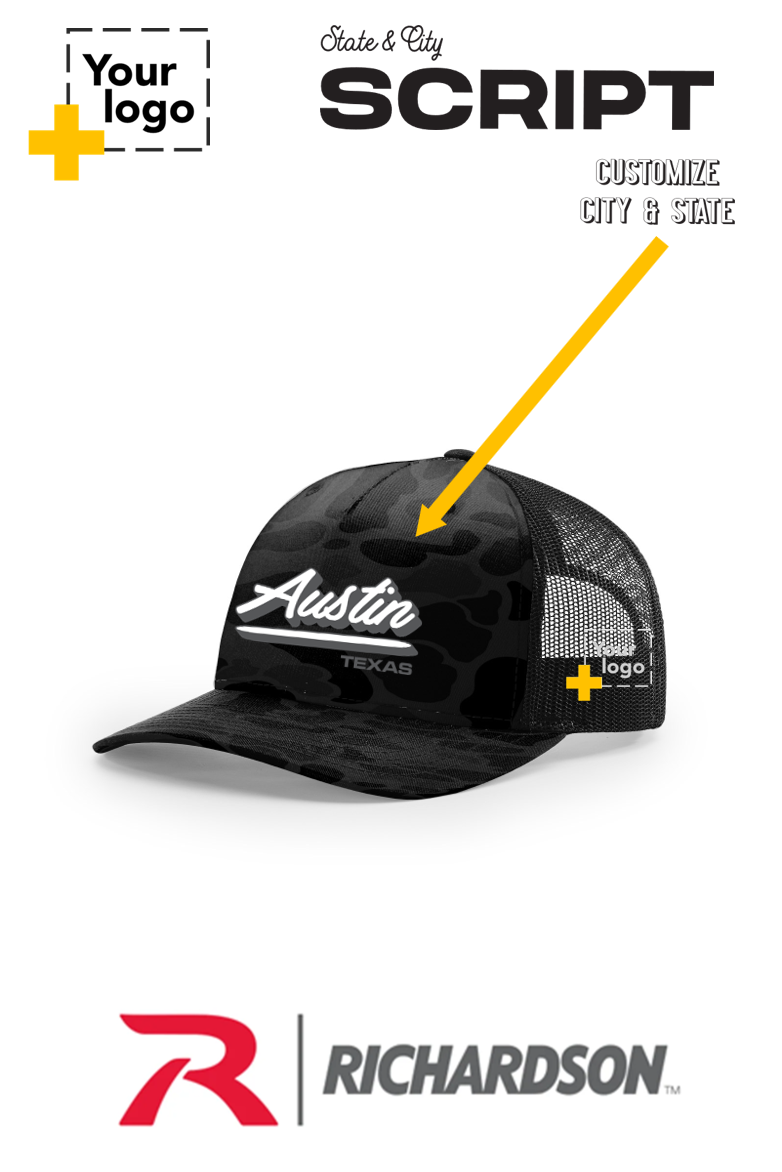 Custom Richardson 112PFP Trucker - Script Embroidered