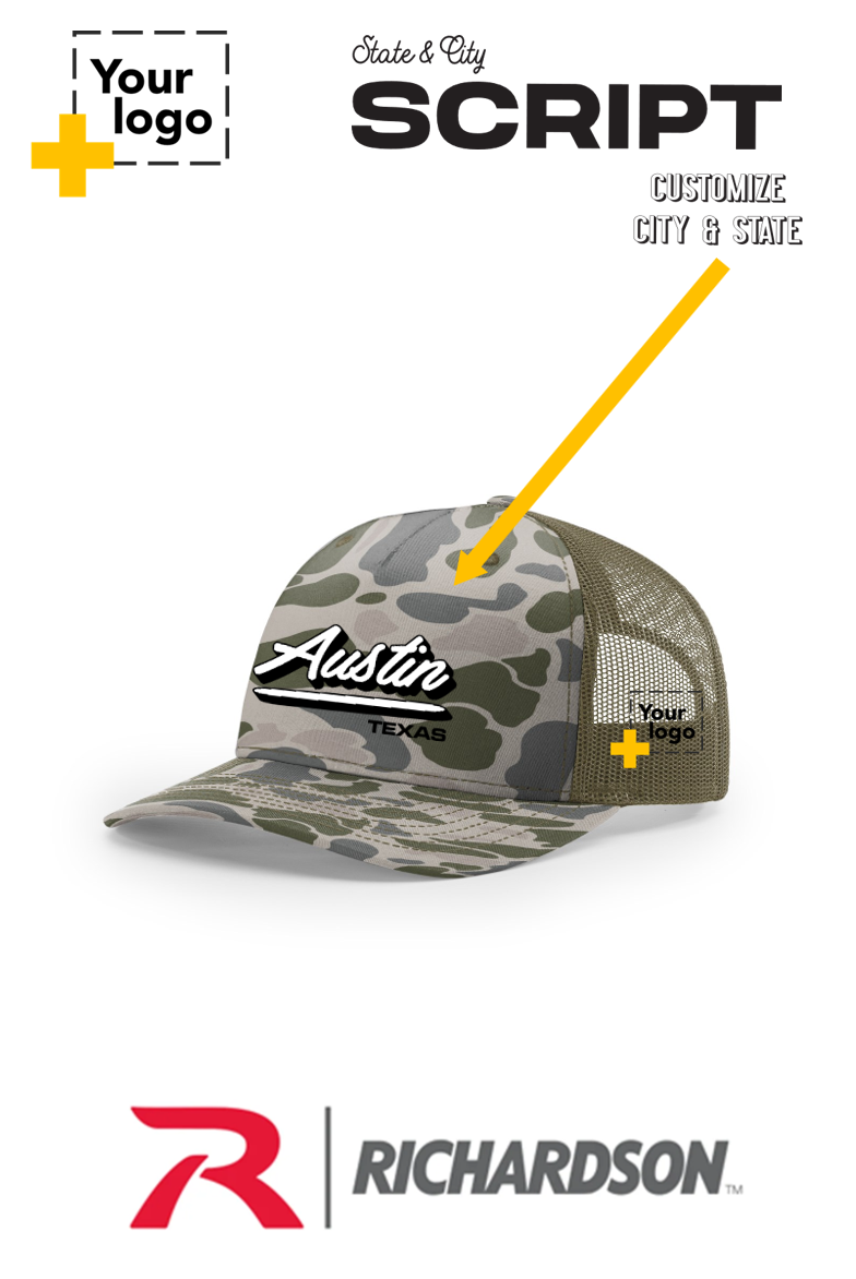 Custom Richardson 112PFP Trucker - Script Embroidered