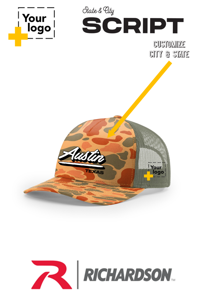 Custom Richardson 112PFP Trucker - Script Embroidered