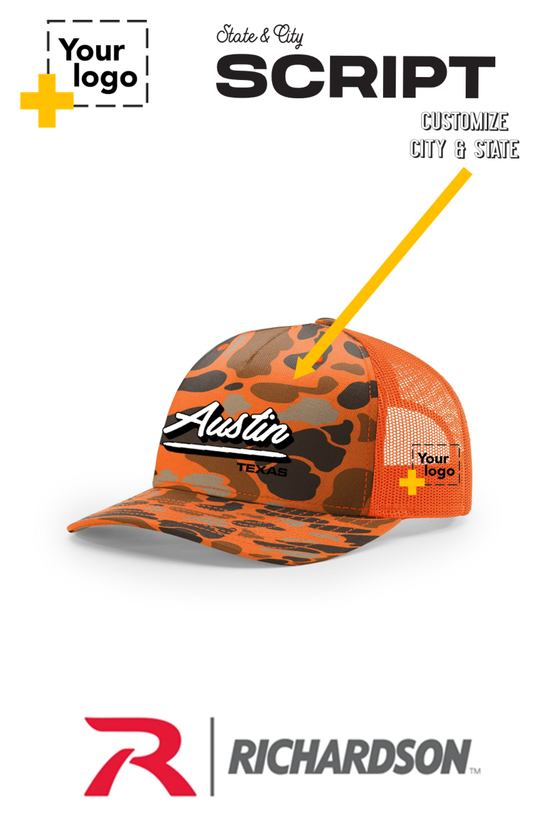 Custom Richardson 112PFP Trucker - Script Embroidered