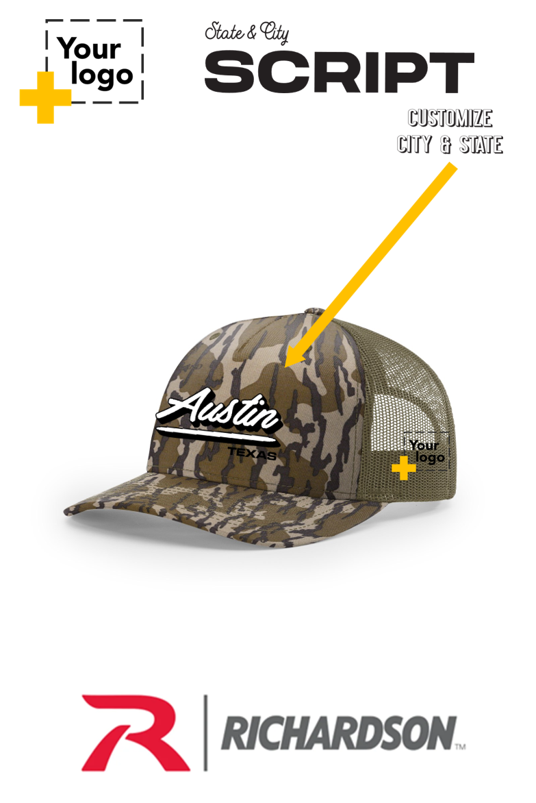 Custom Richardson 112PFP Trucker - Script Embroidered