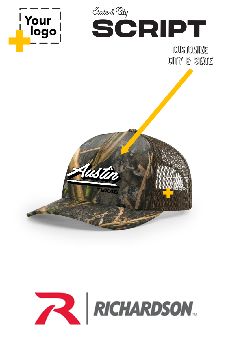 Custom Richardson 112PFP Trucker - Script Embroidered