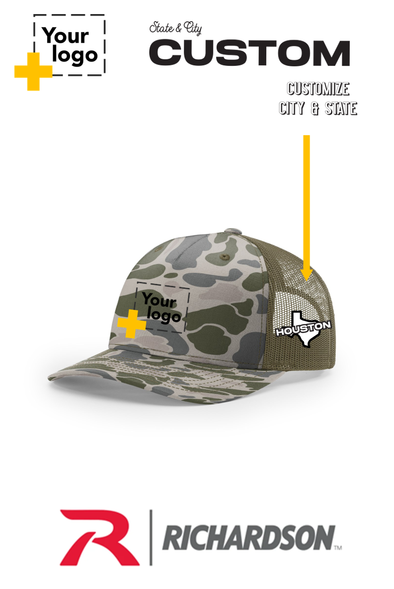 Custom Richardson 112PFP Trucker - City State Embroidered