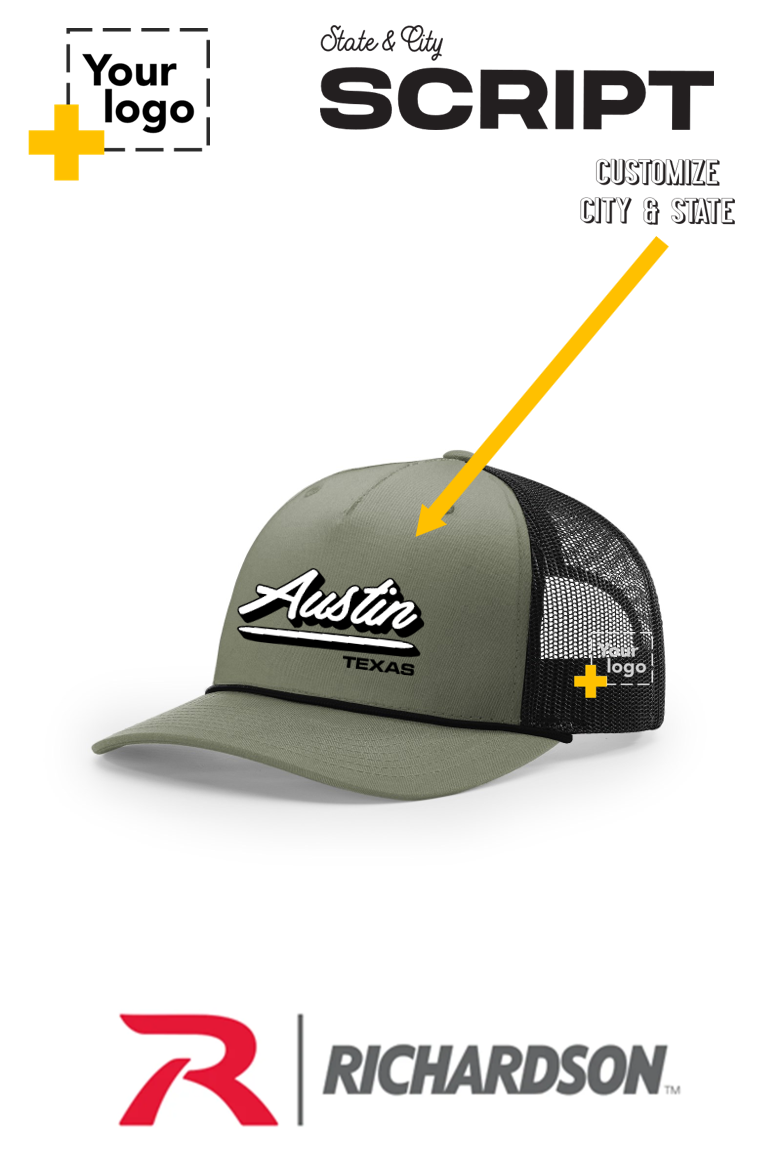 Custom Richardson 112FPR Trucker - Script Embroidered