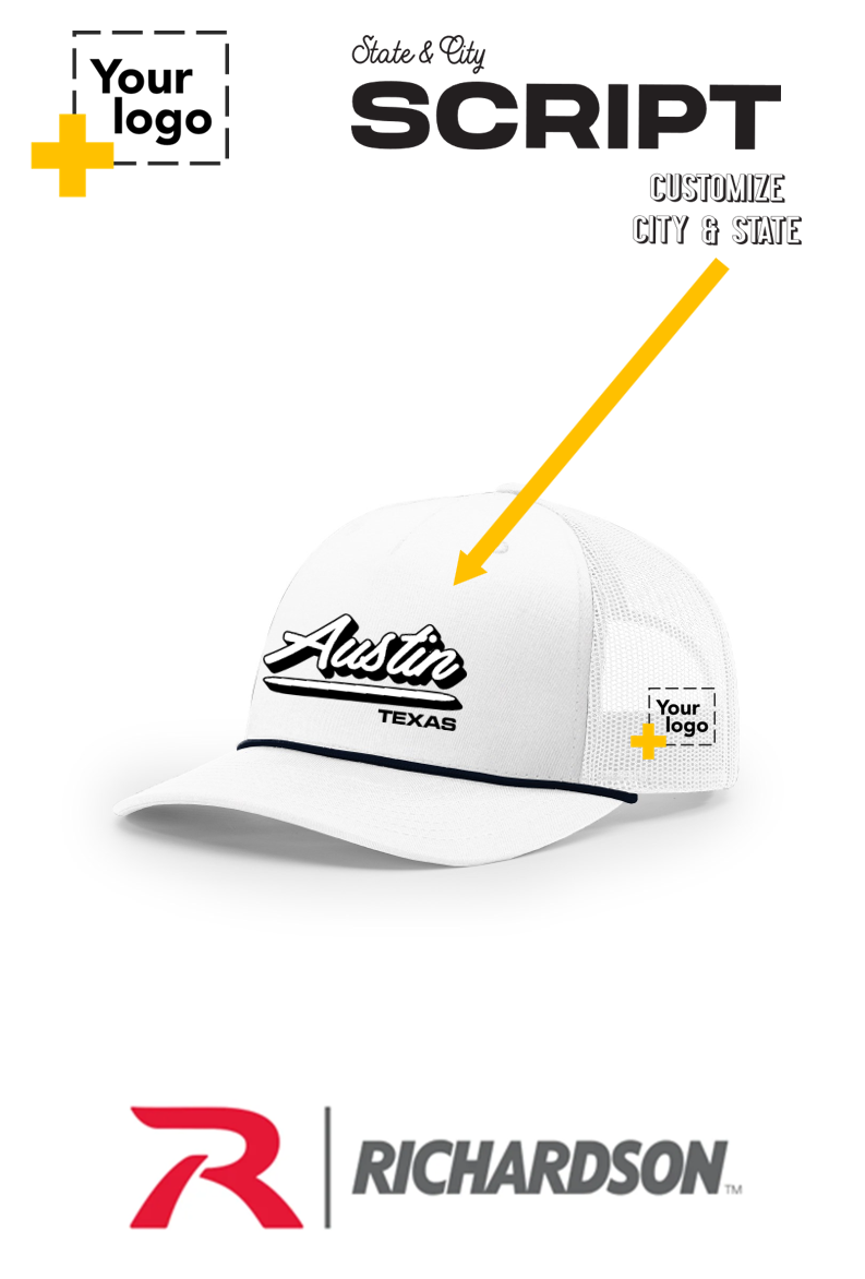 Custom Richardson 112FPR Trucker - Script Embroidered