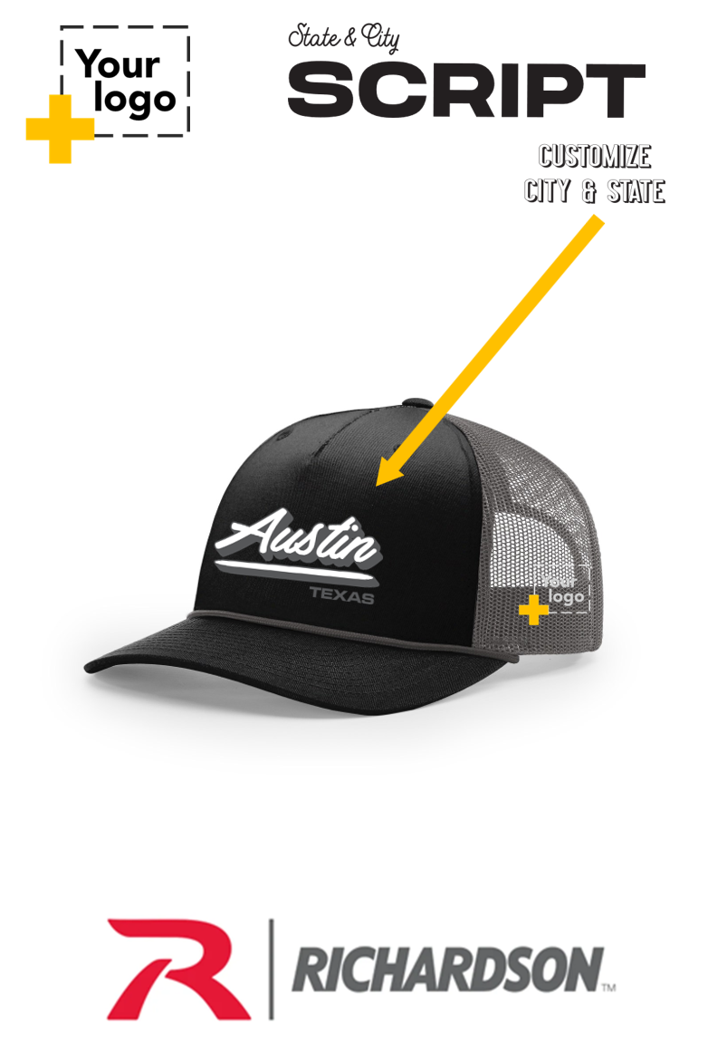 Custom Richardson 112FPR Trucker - Script Embroidered
