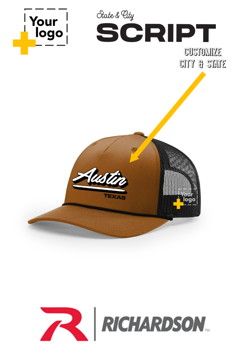 Custom Richardson 112FPR Trucker - Script Embroidered