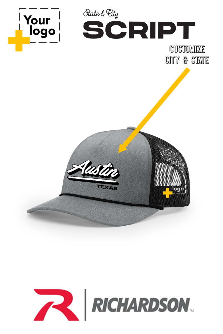 Custom Richardson 112FPR Trucker - Script Embroidered