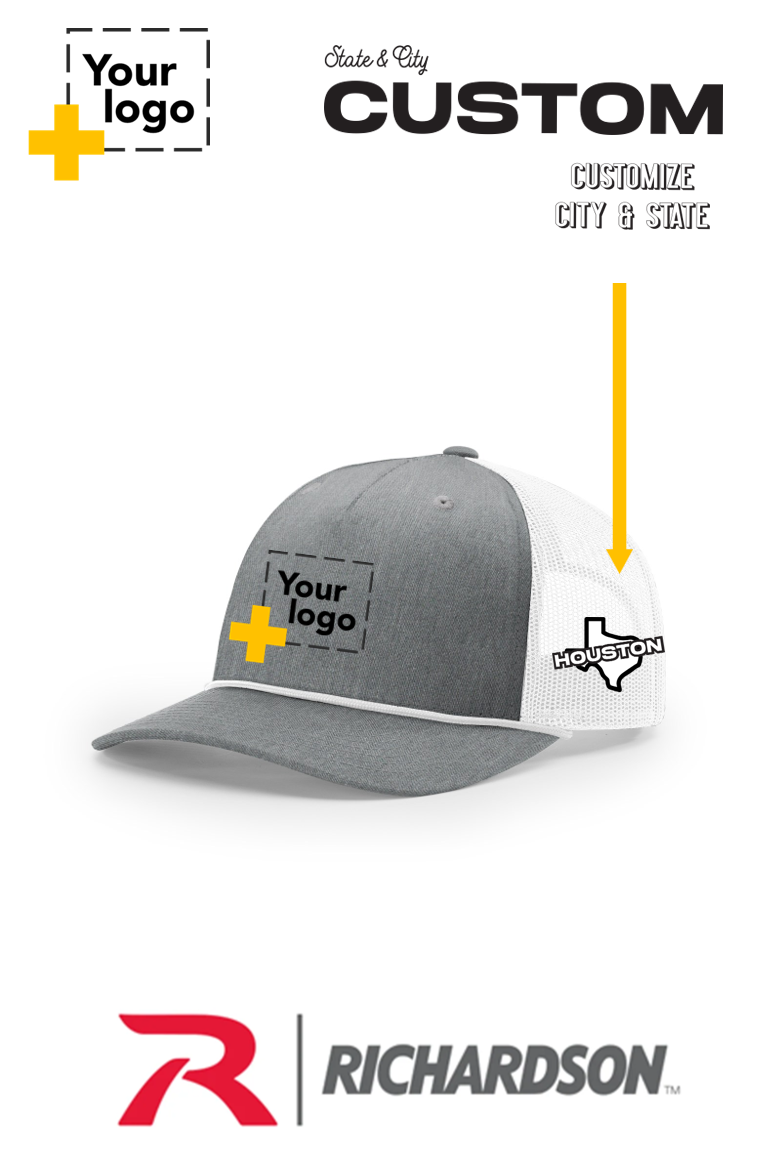 Custom Richardson 112FPR Trucker - City State Embroidered