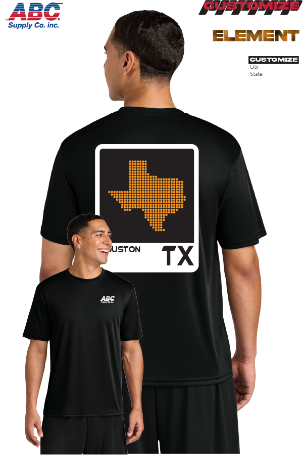 Custom A4 Cooling Performance Tee - ELEMENTS DOTS [ABC Supply]