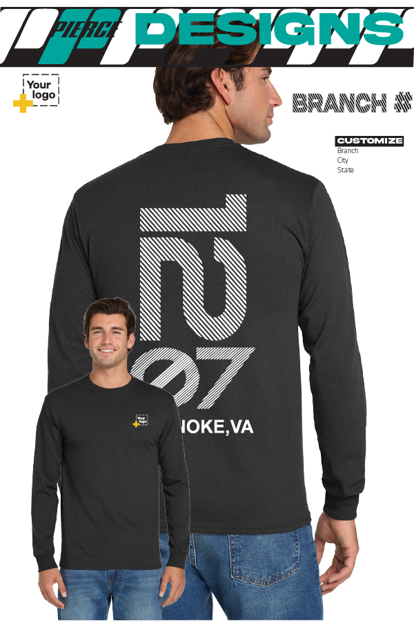 Custom Gildan® DryBlend® 50 Cotton/50 Poly Long Sleeve T-Shirt - Branch #