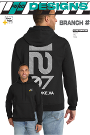 Custom Core Fleece Pullover Hooded Sweatshirt - Branch #
