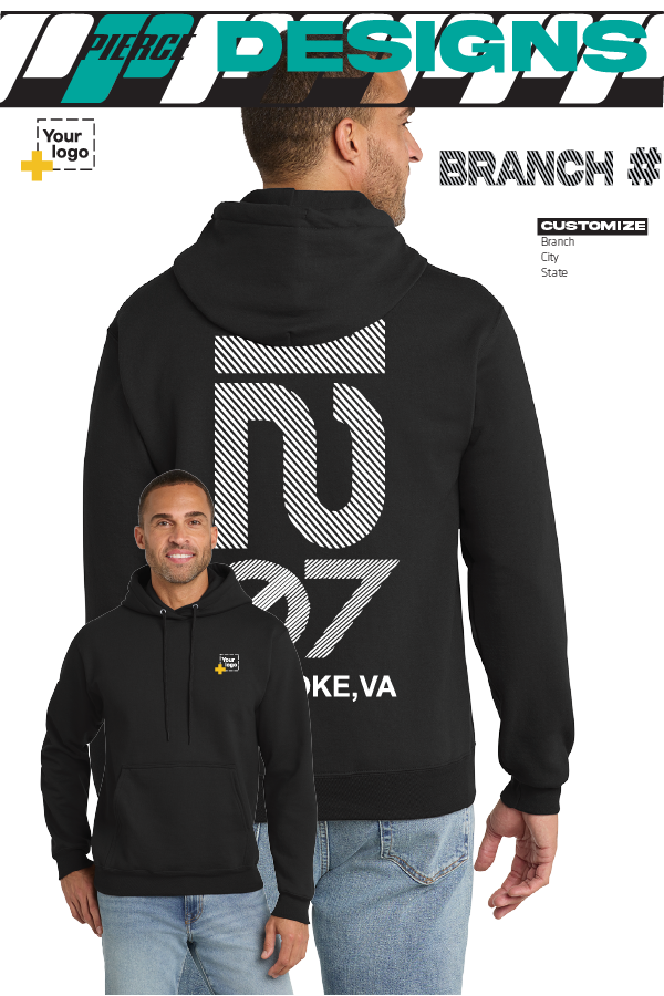 Custom Core Fleece Pullover Hooded Sweatshirt - Branch #