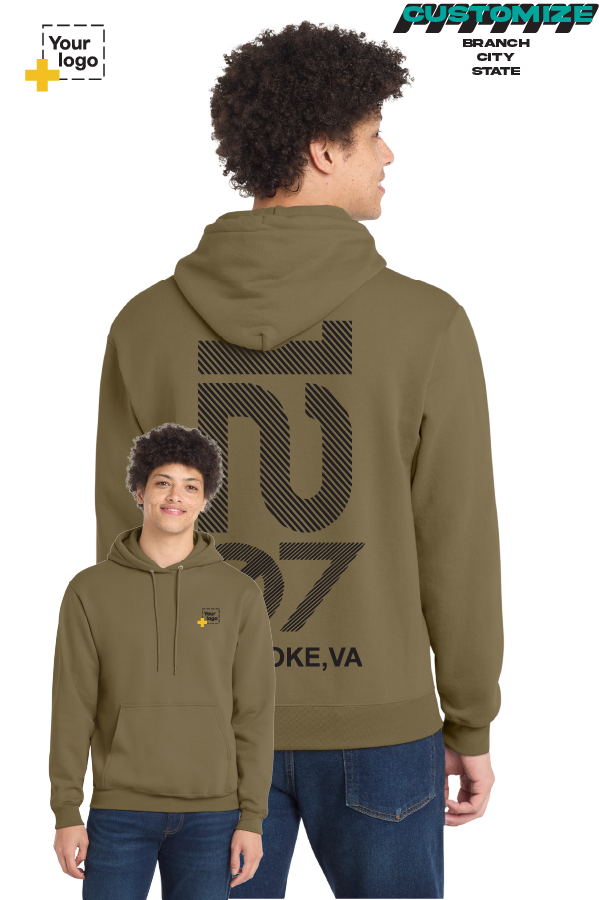 Custom Core Fleece Pullover Hooded Sweatshirt - Branch #