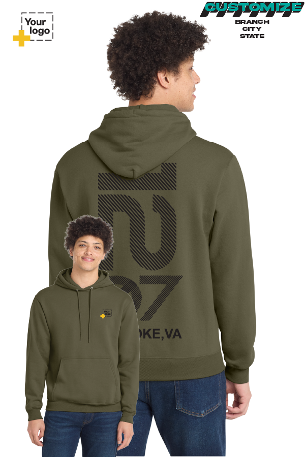 Custom Core Fleece Pullover Hooded Sweatshirt - Branch #